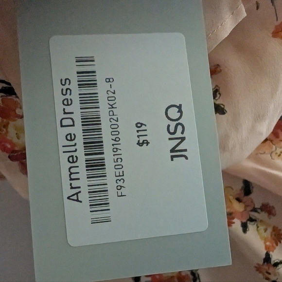 100% Mulberry Silk Armelle Light Peach Off the Shoulder Dress Size 8 - Picture 9 of 14